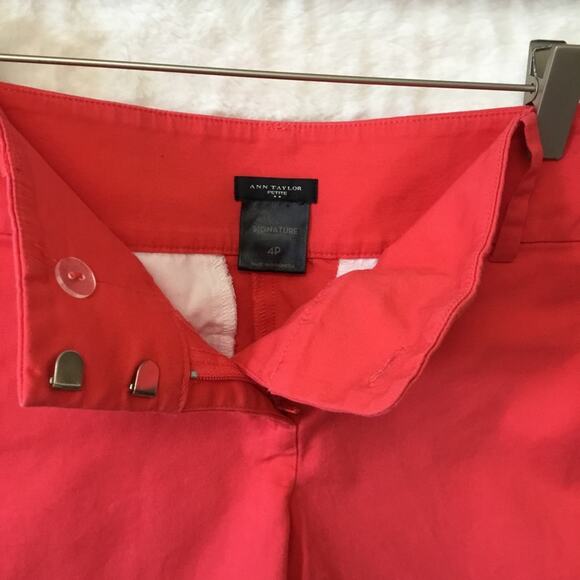 Ann Taylor Orange Signature Pocket Shorts - Picture 2 of 7
